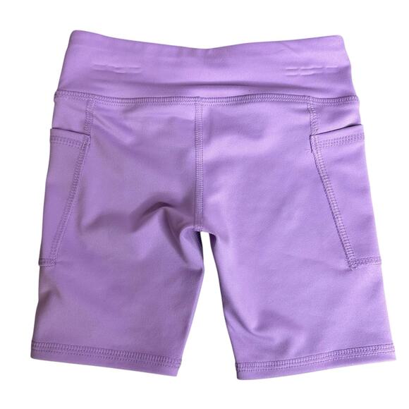Athletic Works Girl's Active Bike Shorts XSmall 4-5 Sweet Violet Pockets - Picture 2 of 4